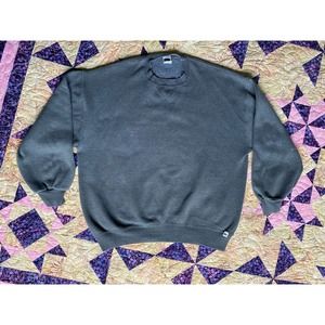 Vtg 90s Russel athletics pullover gun metal grey XL